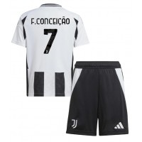 Juventus Francisco Conceicao #7 Hemmadräkt Barn 2024-25 Kortärmad (+ Korta byxor)